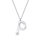 0.02 ct. Diamant P-Buchstabe Halskette