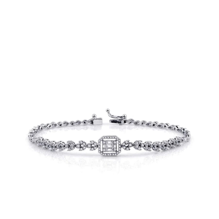 0.90 ct. Diamant Baguette Armband