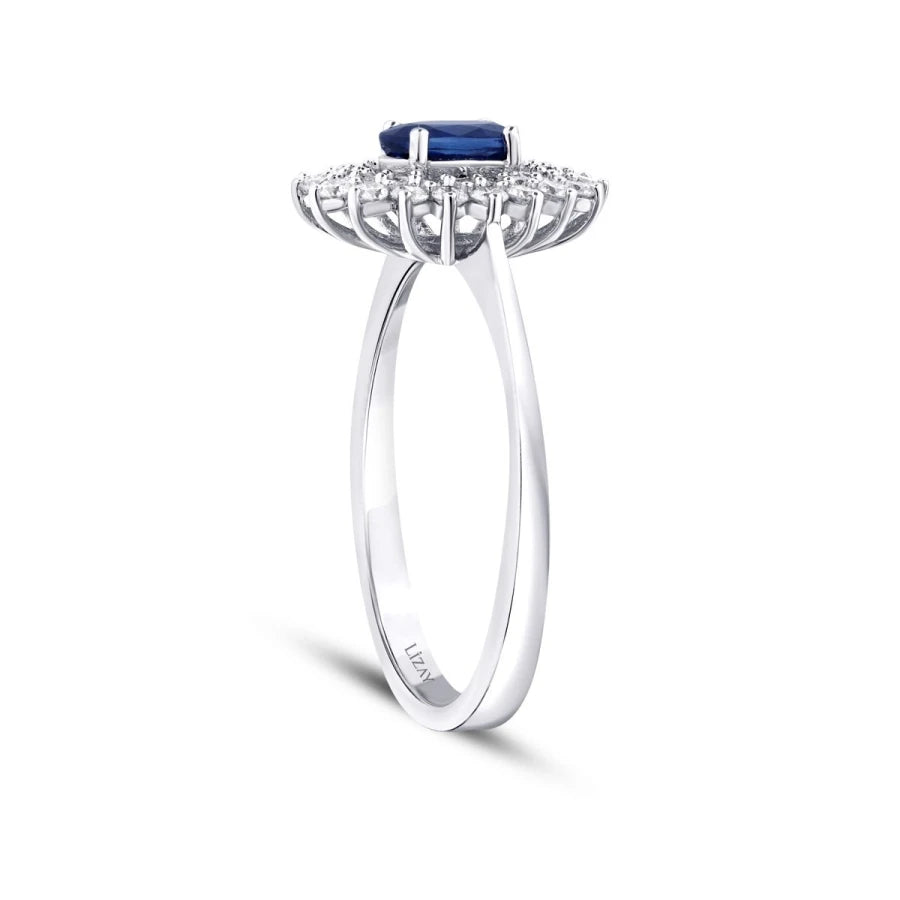 1.04 ct. Diamant Saphir Ring