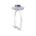 1.04 ct. Diamant Saphir Ring