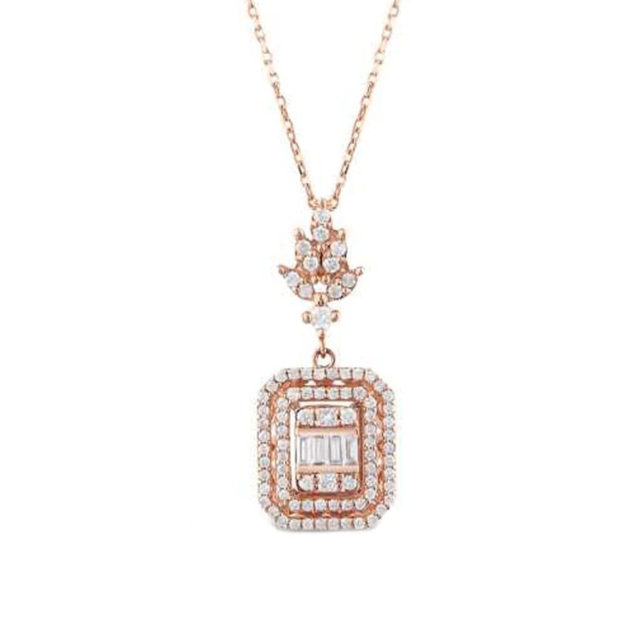 0.43 ct. Diamant Baguette Trend Halskette