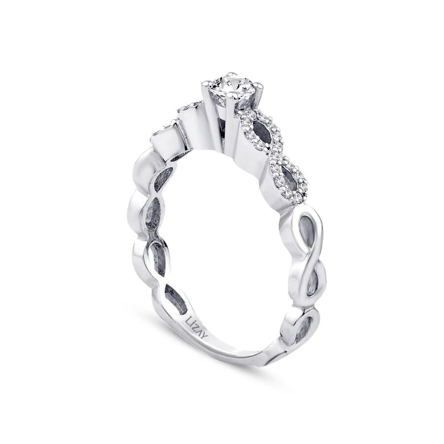 0.43 ct. Diamant Solitär Infinity Ring