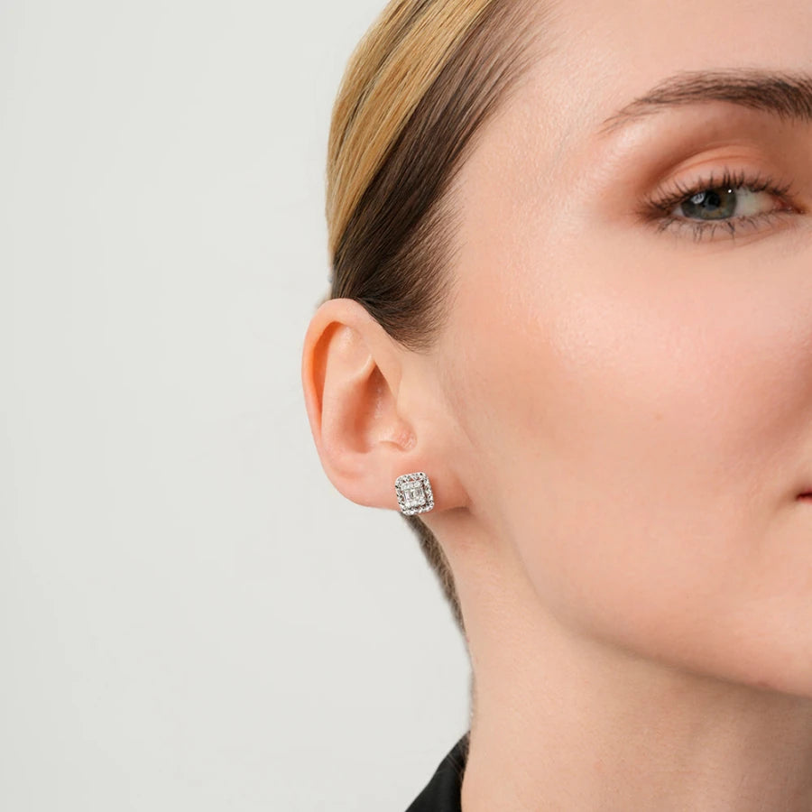 0.36 ct. Diamant Baguette Ohrringe