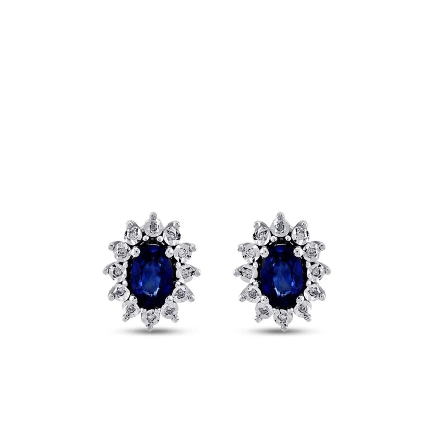 1.21 ct. Diamant Saphir Ohrringe