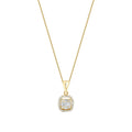 0.16 ct. Diamant Baguette Stein Halskette