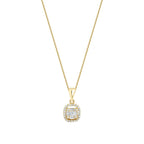 0.16 ct. Diamant Baguette Stein Halskette