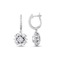0.84 ct. Diamant Baguette Blumen Ohrringe
