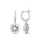 0.84 ct. Diamant Baguette Blumen Ohrringe