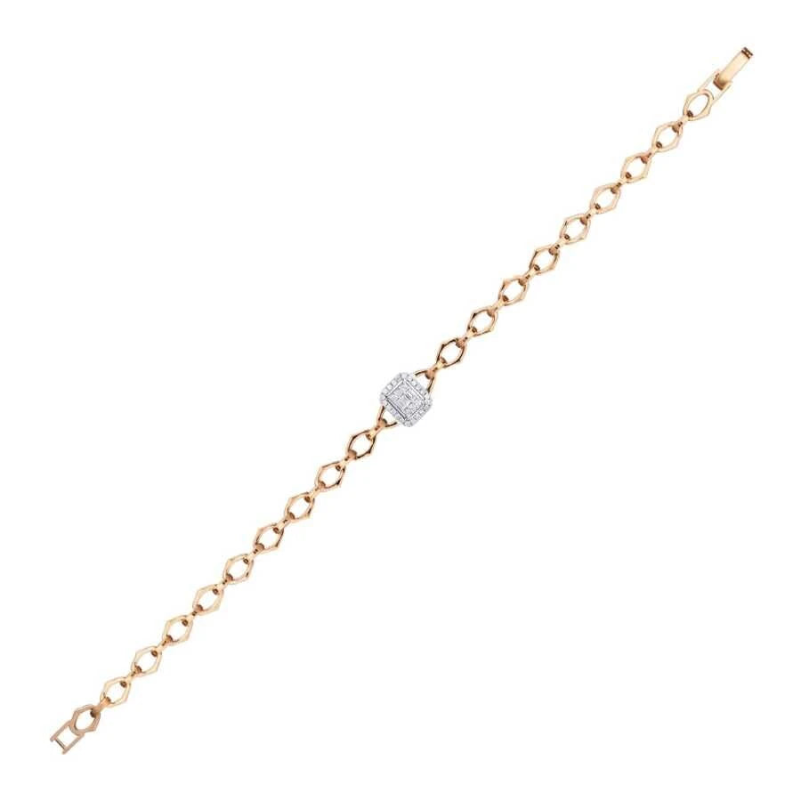 0.20 ct. Diamant Baguette Quadratische Armband