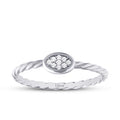 0.04 ct. Diamant Ring mit Twist-Design