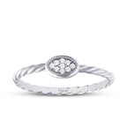 0.04 ct. Diamant Ring mit Twist-Design
