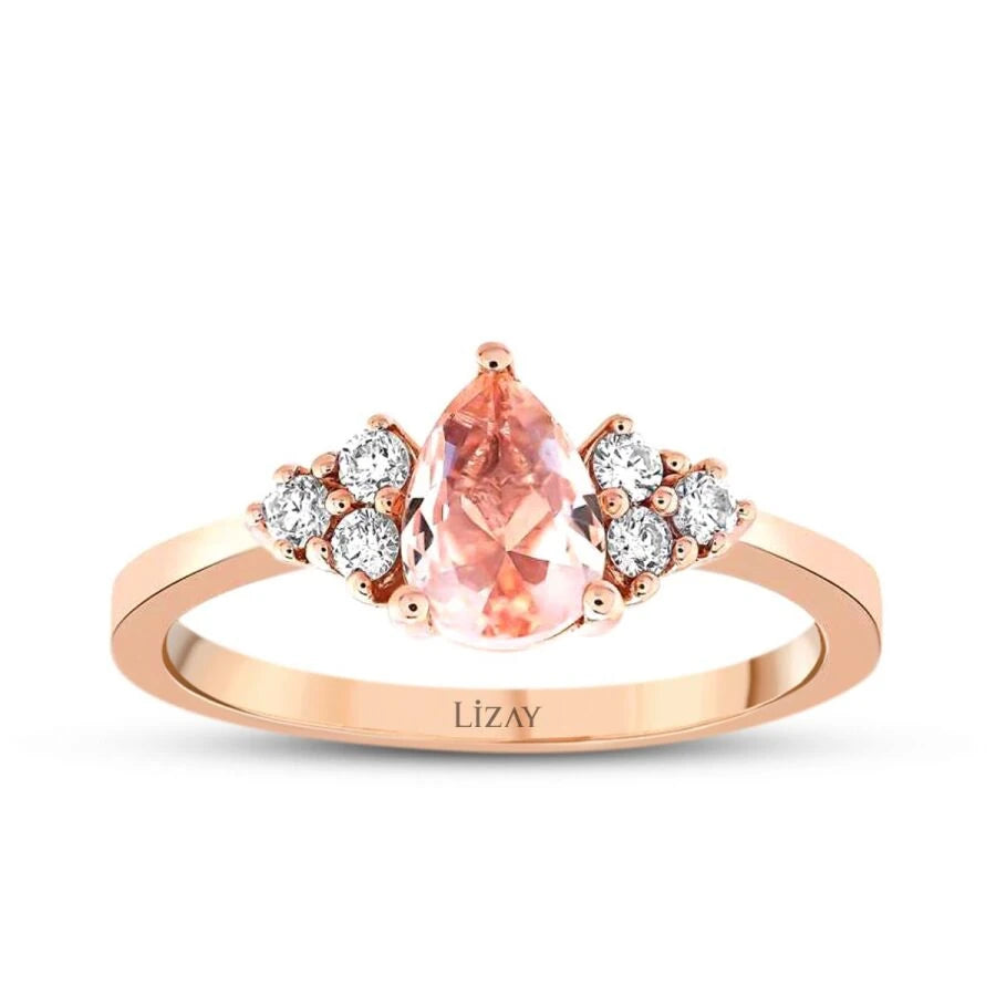 0.77 ct. Diamant Morganit Ring
