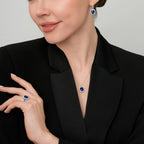 4.33 ct. Diamant Saphir Ohrringe