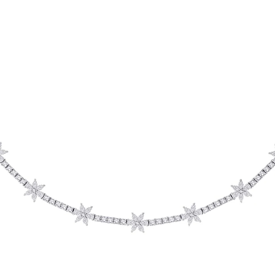 4.88 ct. Diamant Blumen Halskette