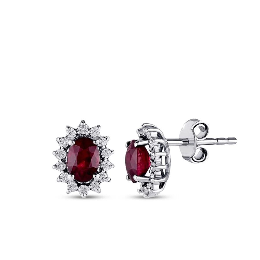 1.53 ct. Diamant Rubin Ohrringe
