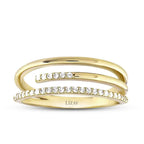 Gold Ring mit Drei Steinen