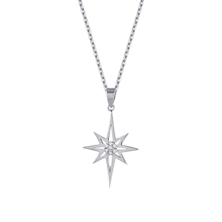 0.04 ct. Diamant Stern Halskette