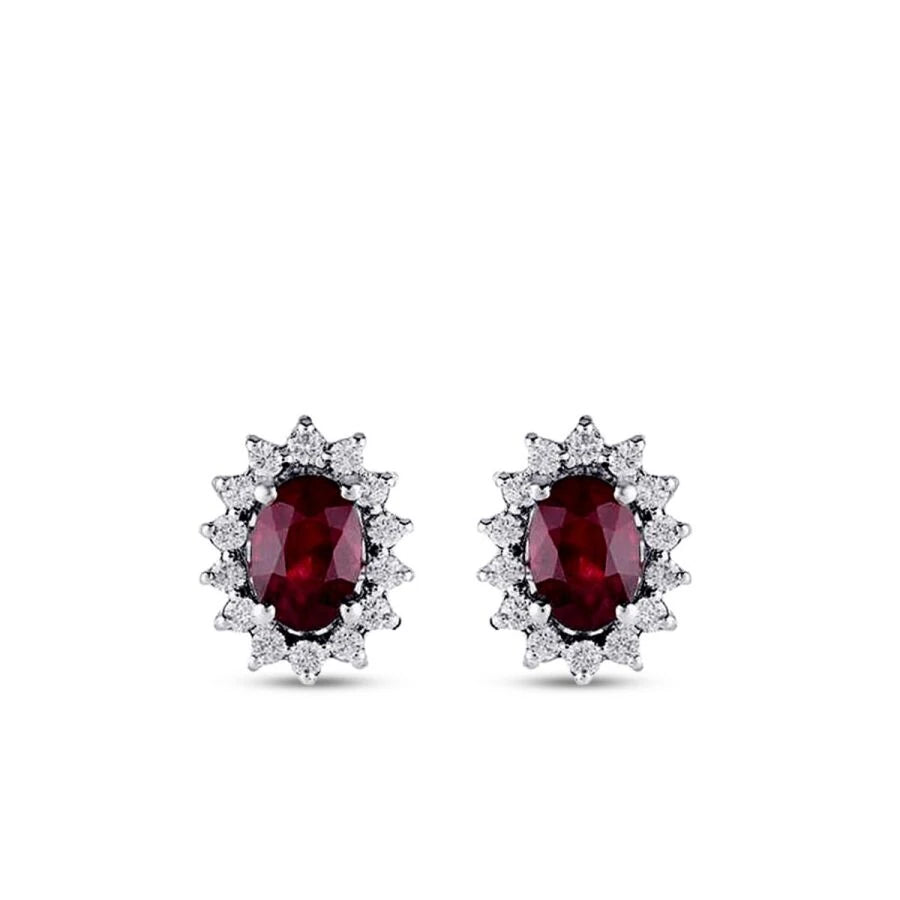 1.53 ct. Diamant Rubin Ohrringe