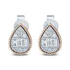 0.23 ct. Diamant Baguette Tropfen Ohrringe