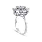 0.80 ct. Diamant Blumen Baguette Ring