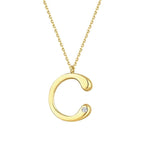 0.02 ct. Diamant C-Buchstabe Halskette