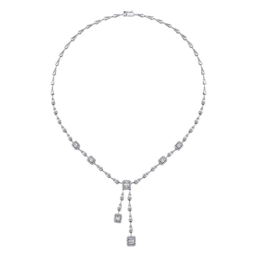 3.00 ct. Diamant Baguette Halskette