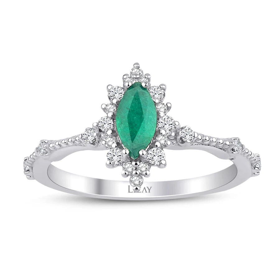 2.04 Karat Diamant Smaragd Set