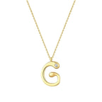 0.02 ct. Diamant G-Buchstabe Halskette