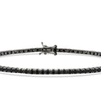 3.04 ct. Herren Tennis Armband mit schwarzem Stein