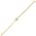 Gold Baguette Blumen Armband