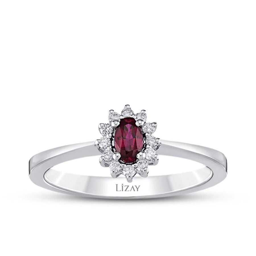 0.43 ct. Diamant Rubin Ring
