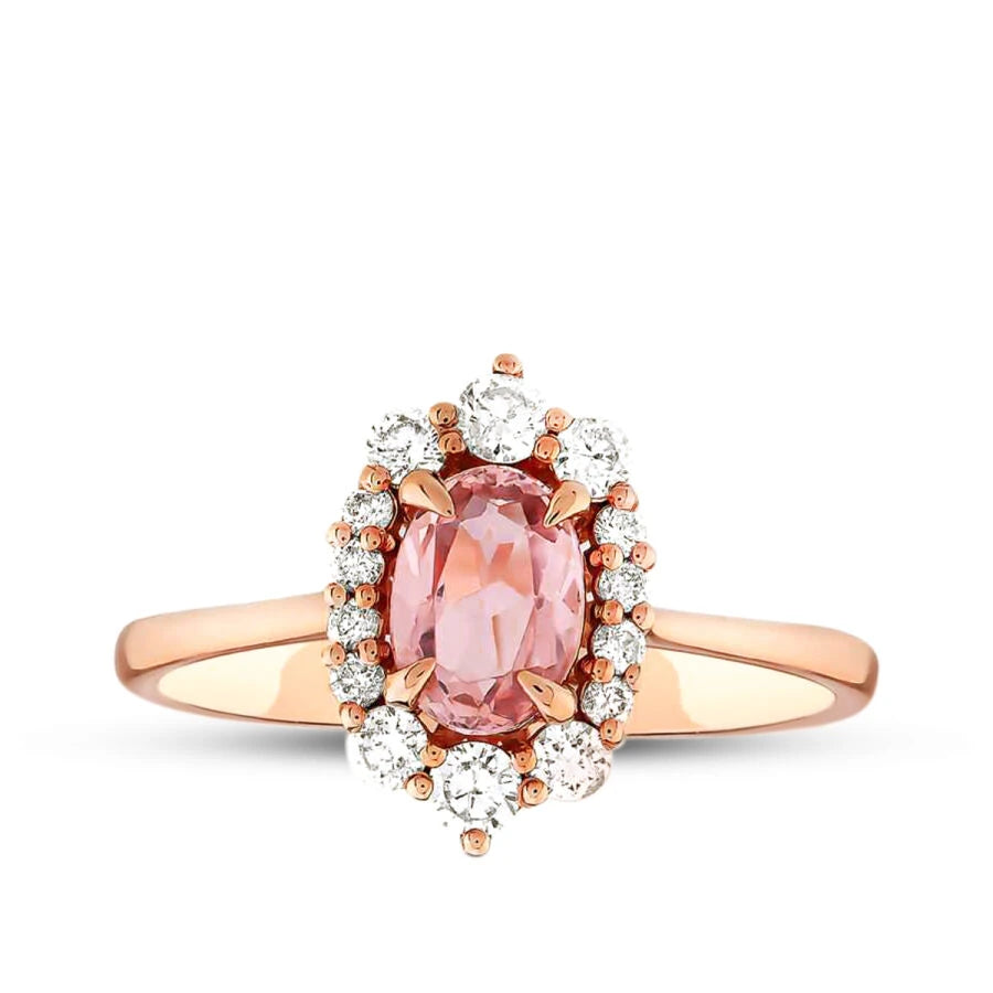 1.06 ct. Diamant Morganit Ring