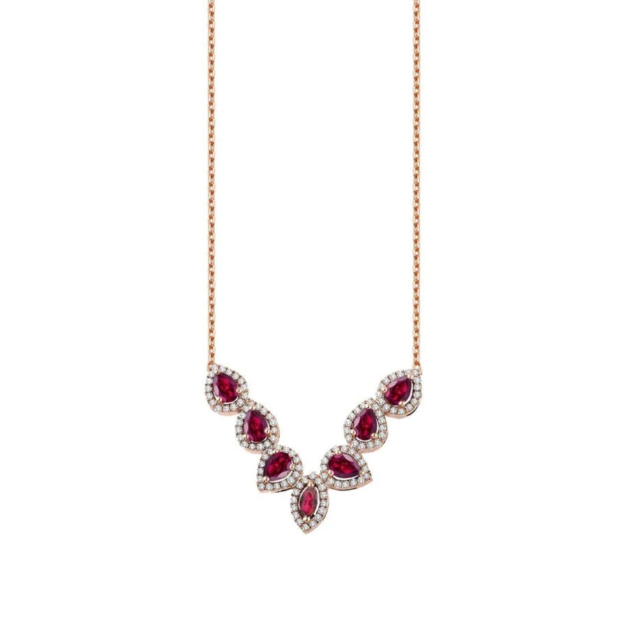 1.66 ct. Diamant Rubin Halskette