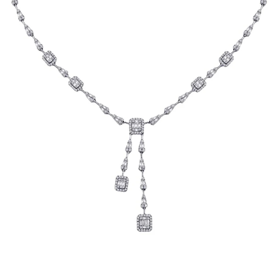 3.00 ct. Diamant Baguette Halskette