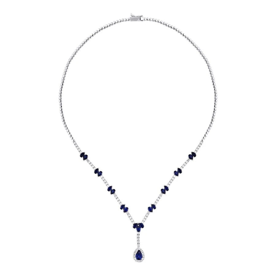 8.06 ct. Diamant Saphir Halskette
