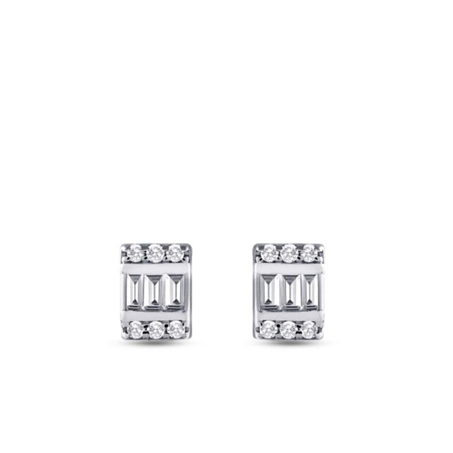 0.15 ct. Diamant Baguette Ohrringe