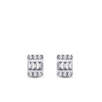 0.15 ct. Diamant Baguette Ohrringe