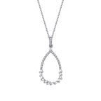 0.22 ct. Diamant Baguette Halskette