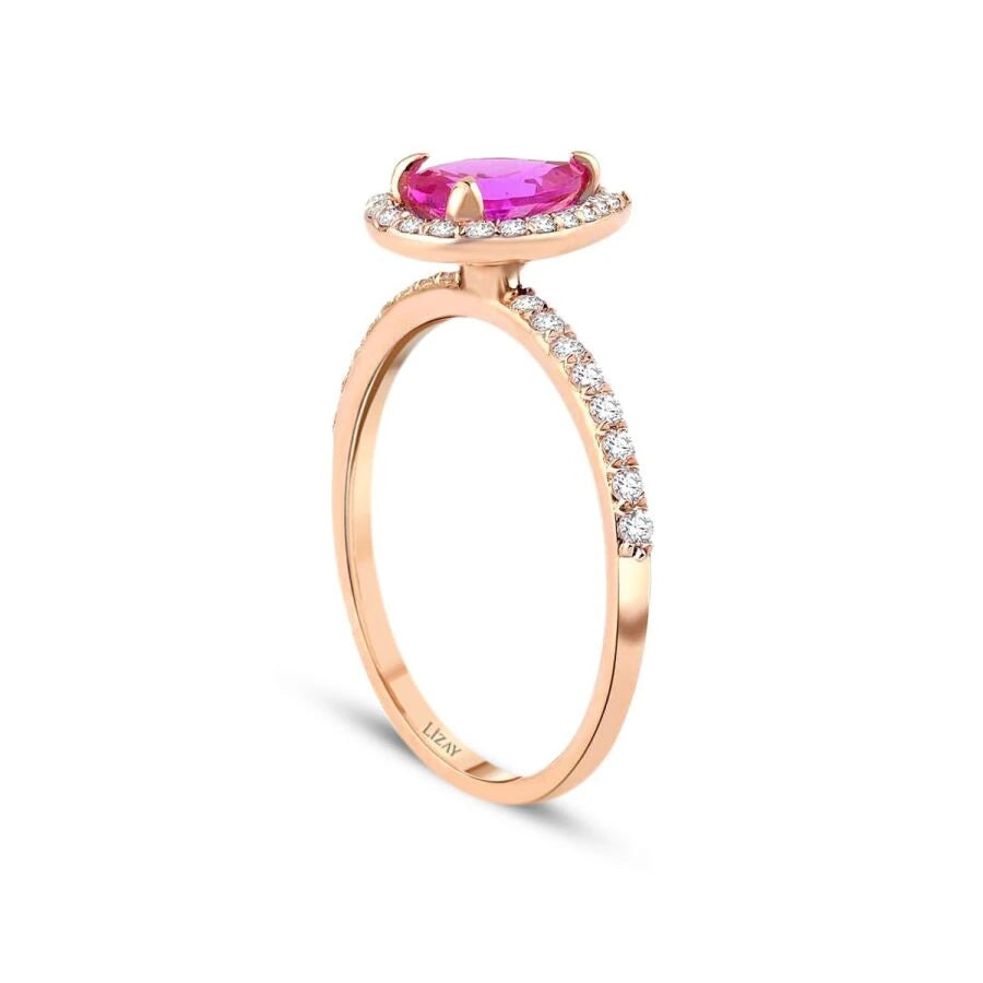 1.10 ct. Diamant Farbstein Ring