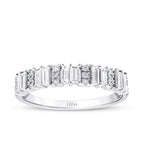 0.47 ct. Diamant Baguette Halb-Eternity Ring