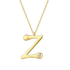 0.02 ct. Diamant Z-Buchstabe Halskette