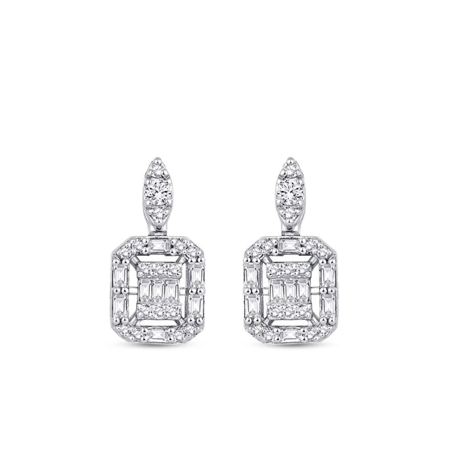 0.41 ct. Diamant Baguette Ohrringe