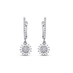 0.39 ct. Diamant Blumen Baguette Ohrringe