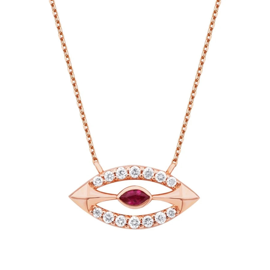 0.31 ct. Diamant Rubin Halskette
