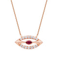 0.31 ct. Diamant Rubin Halskette