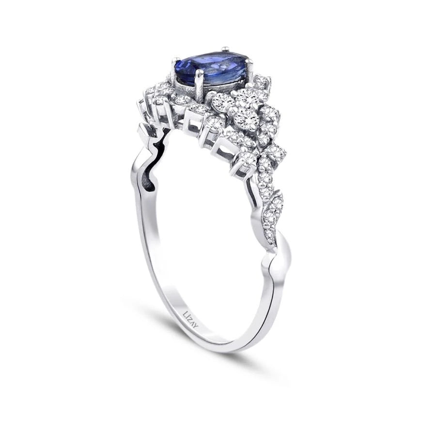 1.11 ct. Diamant Saphir Ring