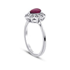 0.70 ct. Diamant Rubin Ring