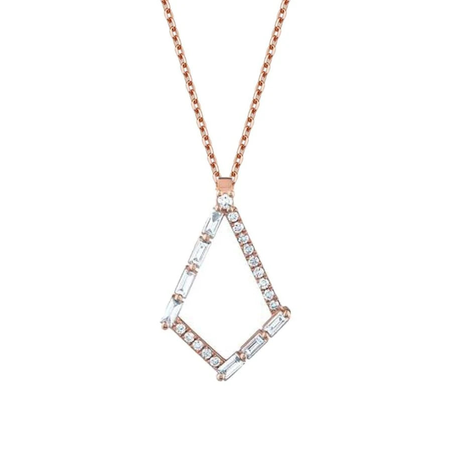 0.34 ct. Diamant Baguette Halskette