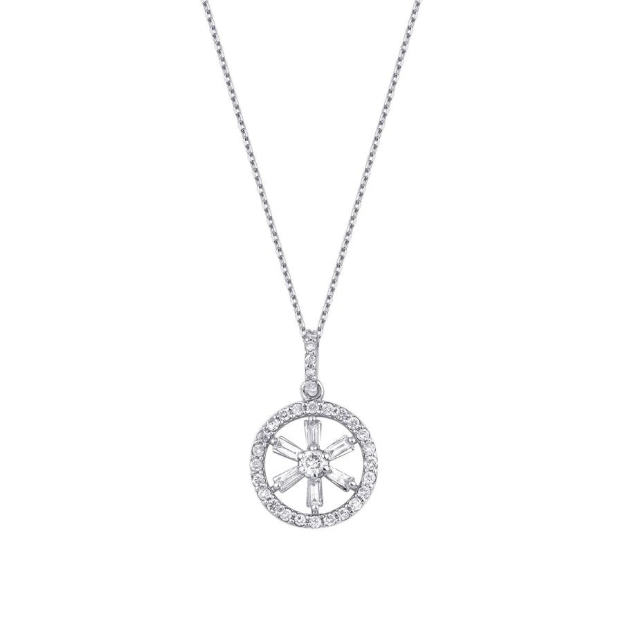 0.29 ct. Diamant Baguette Halskette