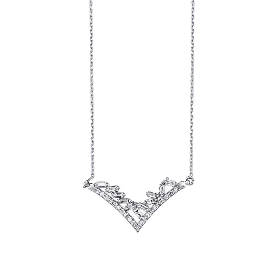 0.43 ct. Diamant Baguette Trend Halskette